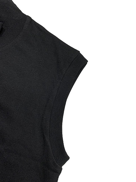 ANATOMICA ���ʥȥߥ���MOCK NECK TEE SLEEVELESS ORGANIC COTTON ��å��ͥå� T����� ���꡼�֥쥹 �������˥å����åȥ�Ladies' ��ǥ�������Women's �����ޥ󥺡�ONE SIZE ��󥵥�����BLACK �֥�å����Ρ����꡼��