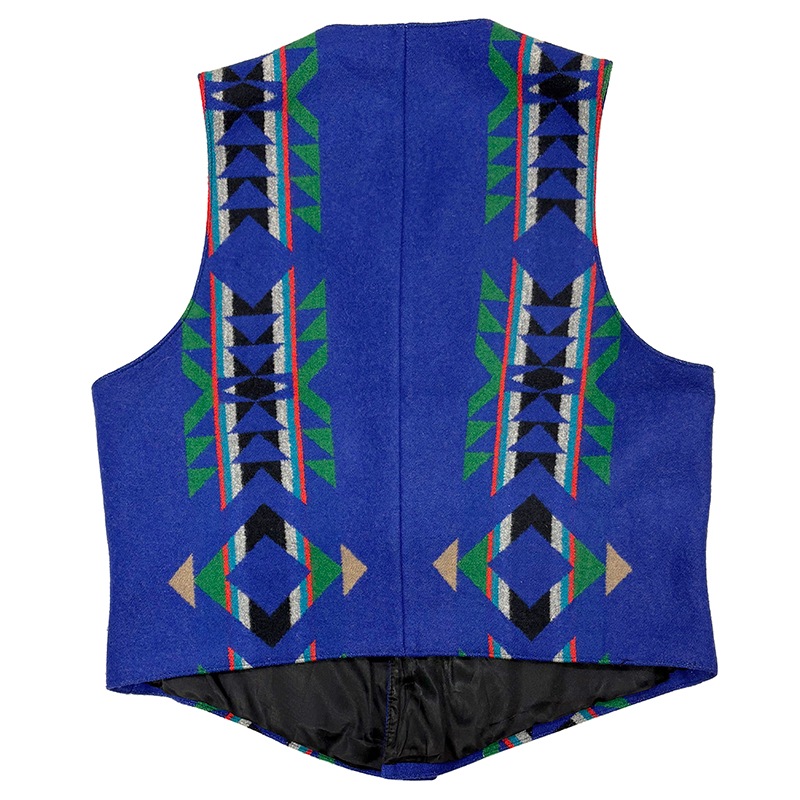 90s��PENDLETON �ڥ�ɥ�ȥ�WOOL VEST ������٥��ȡ��ͥ��ƥ�������col:BLUE��size:42��Made in U.S.A.����OLD ������ɡۡ���š�