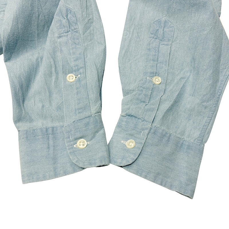 ��DEADSTOCK�� 90s��Ralph Lauren ���ե������CHAMBRAY SHIRT �����֥졼����ġ�"BIG SHIRT" �ӥå�����ġ�col.LT.BLUE��size:S���ڥǥåɥ��ȥå��ۡ���šۡ�Ź�޻����Բġ�