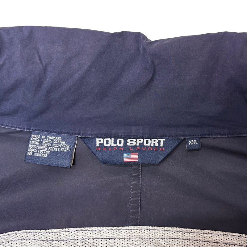 90s��POLO SPORT-RALPH LAUREN- �ݥ����ݡ��� ���ե������Field Jacket �ե�����ɥ��㥱�åȡ�col.NAVY��size:XXL ��VINTAGE �ӥ�ơ����ۡ���š�