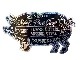 PORKCHOP GARAGE SUPPLY ݡå 졼ץ饤HOLOGRAM PORK STICKERۥ ݡ ƥå2BLACK/RED