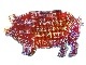 PORKCHOP GARAGE SUPPLY ݡå 졼ץ饤HOLOGRAM PORK STICKERۥ ݡ ƥå2BLACK/RED