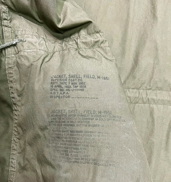 U.S. ARMY��M-51��FIELD JACKET��X-LARGE REGULAR���ե������ ���㥱�åȡ�OLIVE��1952ǯ����VINTAGE ������ơ����ۡ���š�