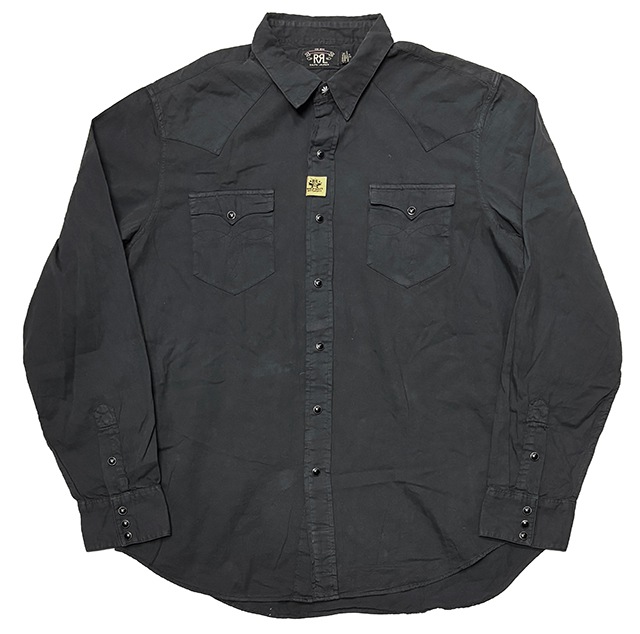 DOUBLE RL ���֥륢���륨�롡Heritage Western Shirts �إ�ơ��� ���������� ����ġ�col:BLACK��size:XL��RRL ��NEW�ۡ���šۡ�Ź�޻����Բġ�