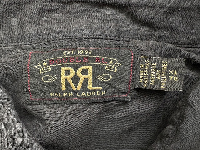 DOUBLE RL ���֥륢���륨�롡Heritage Western Shirts �إ�ơ��� ���������� ����ġ�col:BLACK��size:XL��RRL ��NEW�ۡ���šۡ�Ź�޻����Բġ�