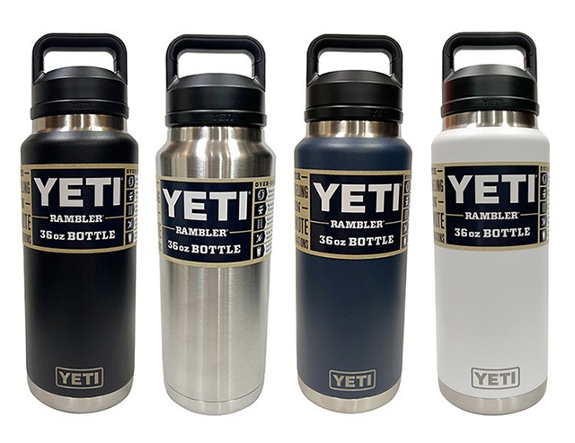 YETI �����ƥ���RAMBLER 36oz BOTTLE CHUG  ���֥顼 �ܥȥ� ���㥰 ��4����BLACK/STAINLESS STEEL/NAVY/WHITE�ˡ�1L���������ޥ�������֥顼�����ƥ�쥹 �ݲ�����