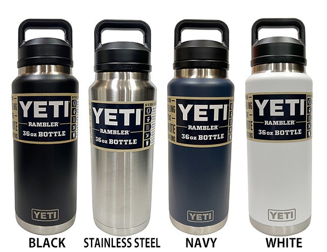 YETI �����ƥ���RAMBLER 36oz BOTTLE CHUG  ���֥顼 �ܥȥ� ���㥰 ��4����BLACK/STAINLESS STEEL/NAVY/WHITE�ˡ�1L���������ޥ�������֥顼�����ƥ�쥹 �ݲ�����