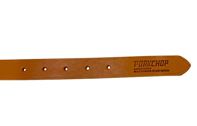 PORKCHOP GARAGE SUPPLY �ݡ�������åץ��졼�����ץ饤 LEATHER BELT 01���쥶���٥�ȡ�2����BLACK/CAMEL��