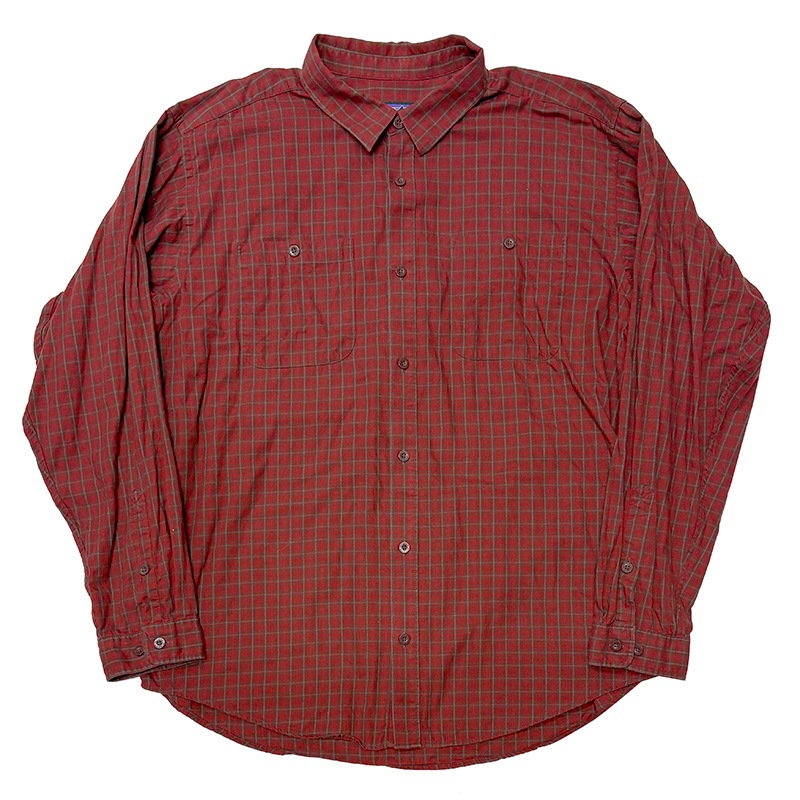 patagonia �ѥ����˥���L/S Flannel Shirt ���󥰥��꡼�� �ե��ͥ� ����ġ�col.RED��size:XL���������˥å����åȥ��Ǻࡡ����ͥ롡��USED �桼���ɡۡ���šۡ�Ź�޻����Բġ�