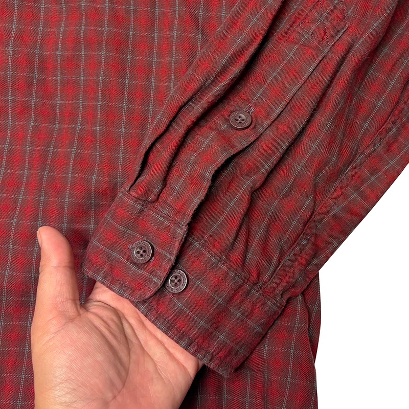 patagonia �ѥ����˥���L/S Flannel Shirt ���󥰥��꡼�� �ե��ͥ� ����ġ�col.RED��size:XL���������˥å����åȥ��Ǻࡡ����ͥ롡��USED �桼���ɡۡ���šۡ�Ź�޻����Բġ�