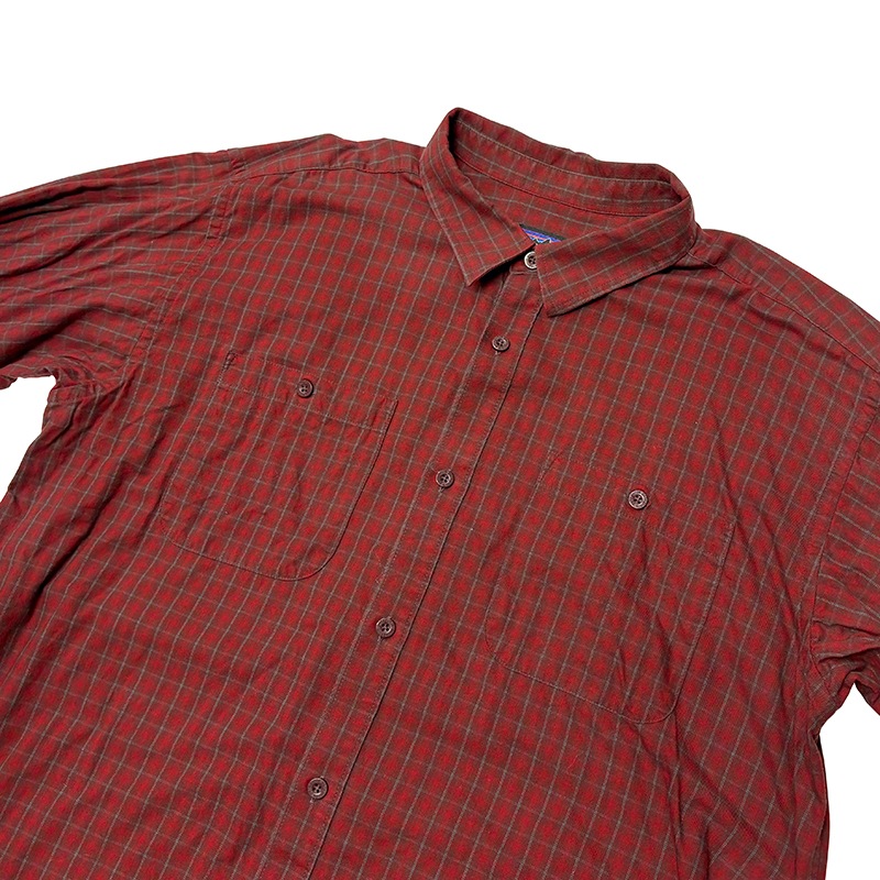 patagonia �ѥ����˥���L/S Flannel Shirt ���󥰥��꡼�� �ե��ͥ� ����ġ�col.RED��size:XL���������˥å����åȥ��Ǻࡡ����ͥ롡��USED �桼���ɡۡ���šۡ�Ź�޻����Բġ�