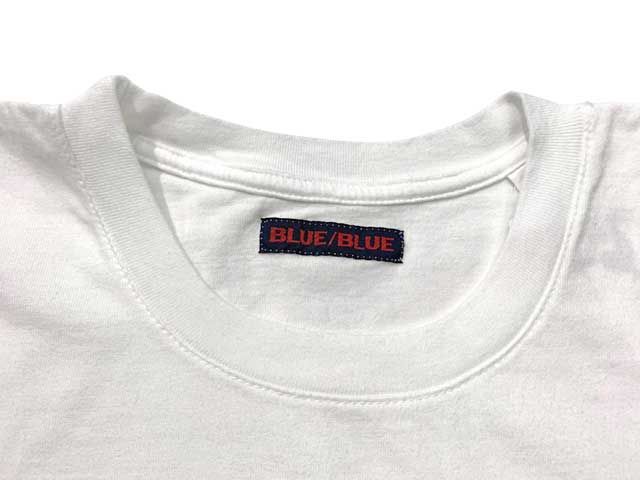 BLUE BLUE �֥롼�֥롼��STENCILS BLUE BLUE T����� ���ƥ󥷥롡�֥롼�֥롼��Ⱦµ��WHITE �ۥ磻��