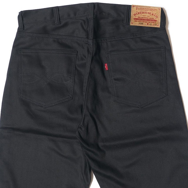 WAREHOUSEϥ Lot 1096 PIQUE PANTSԥѥġBLACK ֥å NON WASH Υ󥦥å