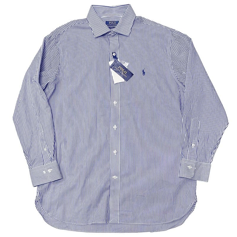 ��̤�����ʡ� POLO Ralph Lauren �ݥ� ���ե������STRIPE DRESS SHIRT ���ȥ饤�� �ɥ쥹����ġ�CLASSIC FIT ���饷�å��ե��åȡ�col.BLUE STRIPE��size:16 1/2 ����šۡ�Ź�޻����Բġ�