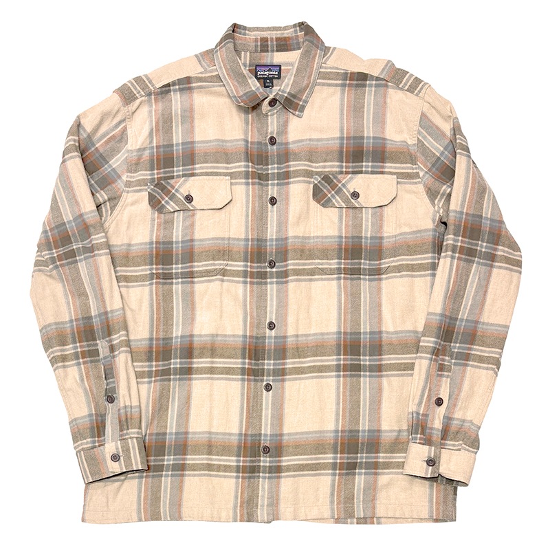 patagonia �ѥ����˥���L/S Flannel Shirt ���󥰥��꡼�� �ե��ͥ� ����ġ�col.NATURAL��size:XL���������˥å����åȥ��Ǻࡡ��USED �桼���ɡۡ���šۡ�Ź�޻����Բġ�