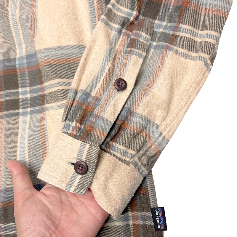 patagonia �ѥ����˥���L/S Flannel Shirt ���󥰥��꡼�� �ե��ͥ� ����ġ�col.NATURAL��size:XL���������˥å����åȥ��Ǻࡡ��USED �桼���ɡۡ���šۡ�Ź�޻����Բġ�