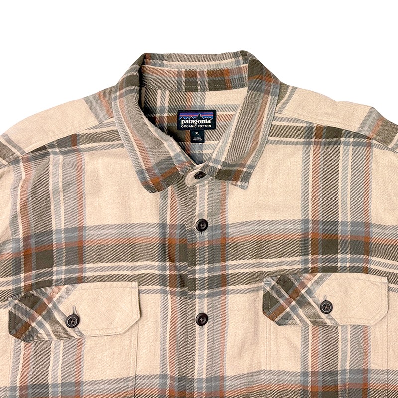 patagonia �ѥ����˥���L/S Flannel Shirt ���󥰥��꡼�� �ե��ͥ� ����ġ�col.NATURAL��size:XL���������˥å����åȥ��Ǻࡡ��USED �桼���ɡۡ���šۡ�Ź�޻����Բġ�