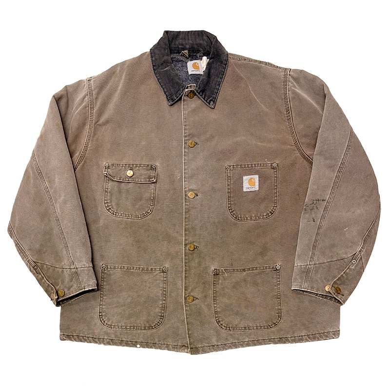 90s��Carhartt �����ϡ��ȡ�Michigan Chore Coat �ߥ�������祢�����ȡ�col:Chesnut��size:X-LARGE���֥�󥱥åȥ饤�ʡ���Made in U.S.A.����VINTAGE �ӥ�ơ����ۡ���š�