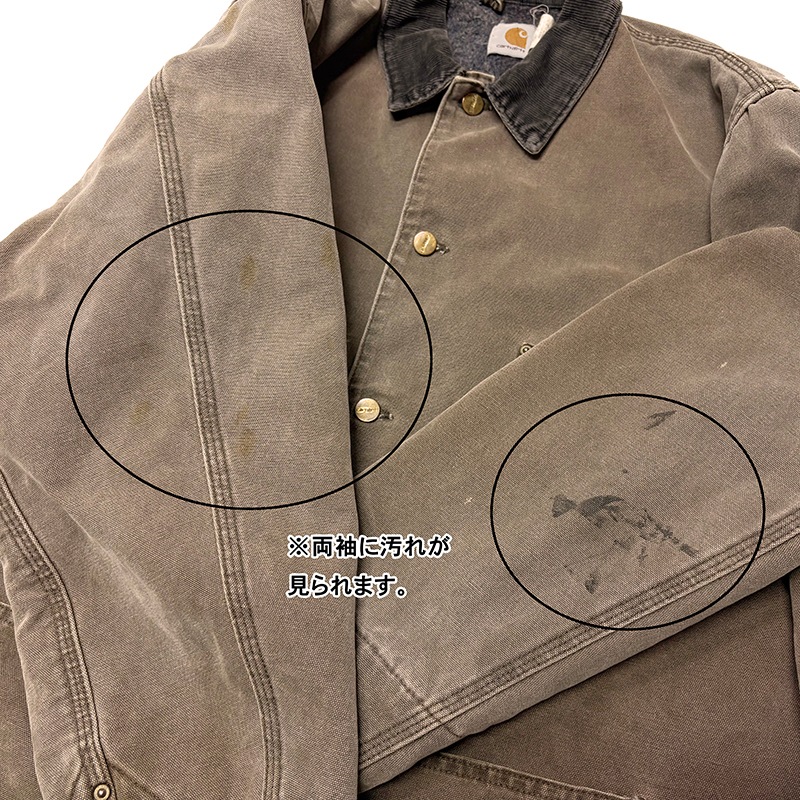 90s��Carhartt �����ϡ��ȡ�Michigan Chore Coat �ߥ�������祢�����ȡ�col:Chesnut��size:X-LARGE���֥�󥱥åȥ饤�ʡ���Made in U.S.A.����VINTAGE �ӥ�ơ����ۡ���š�