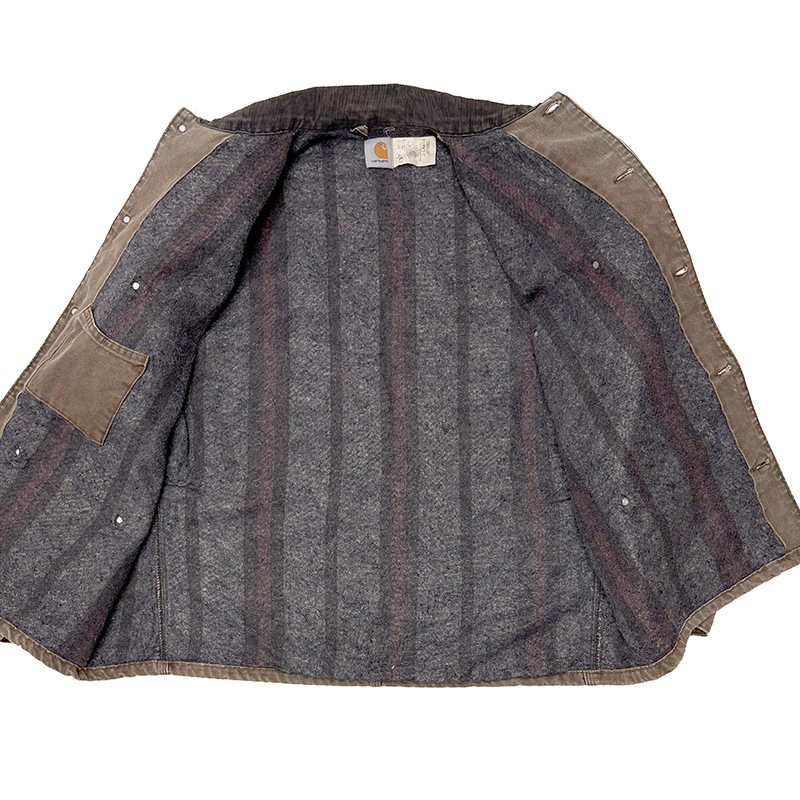 90s��Carhartt �����ϡ��ȡ�Michigan Chore Coat �ߥ�������祢�����ȡ�col:Chesnut��size:X-LARGE���֥�󥱥åȥ饤�ʡ���Made in U.S.A.����VINTAGE �ӥ�ơ����ۡ���š�