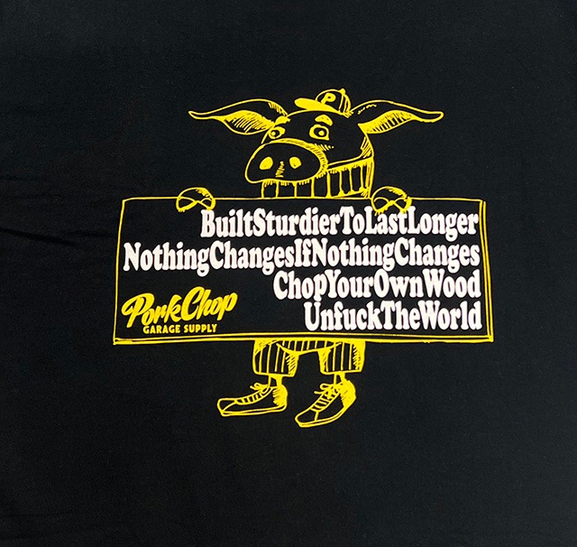 PORKCHOP GARAGE SUPPLY �ݡ�������å� ���졼�����ץ饤��SLOGAN L/S TEE������������ ĹµT����ġ�����T��3��(WHITE/BLACK/NAVY)��2025SS