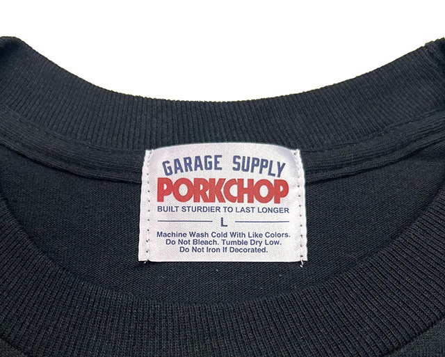 PORKCHOP GARAGE SUPPLY �ݡ�������å� ���졼�����ץ饤��SLOGAN L/S TEE������������ ĹµT����ġ�����T��3��(WHITE/BLACK/NAVY)��2025SS