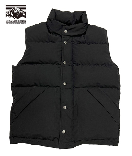 ��SALE 10%OFF�� MT.RAINIER DESIGN �ޥ���ȥ쥤�˥��ǥ�����MRD DOWN VEST ������٥��ȡ�02:BLACK �֥�å���MADE IN JAPAN �����������ĥ�����