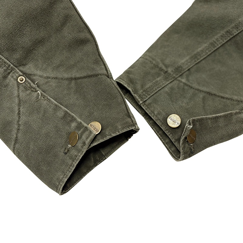 90s��Carhartt �����ϡ��ȡ�Michigan Chore Coat �ߥ�������祢�����ȡ�col:OLIVE��size:XL REGULAR���֥�󥱥åȥ饤�ʡ���Made in U.S.A.����VINTAGE �ӥ�ơ����ۡ���š�