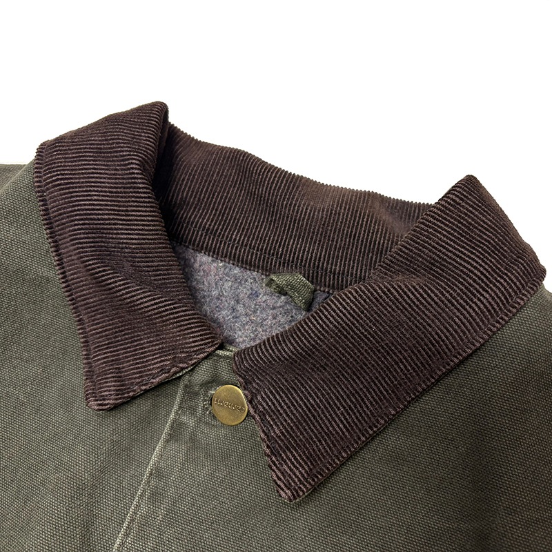 90s��Carhartt �����ϡ��ȡ�Michigan Chore Coat �ߥ�������祢�����ȡ�col:OLIVE��size:XL REGULAR���֥�󥱥åȥ饤�ʡ���Made in U.S.A.����VINTAGE �ӥ�ơ����ۡ���š�