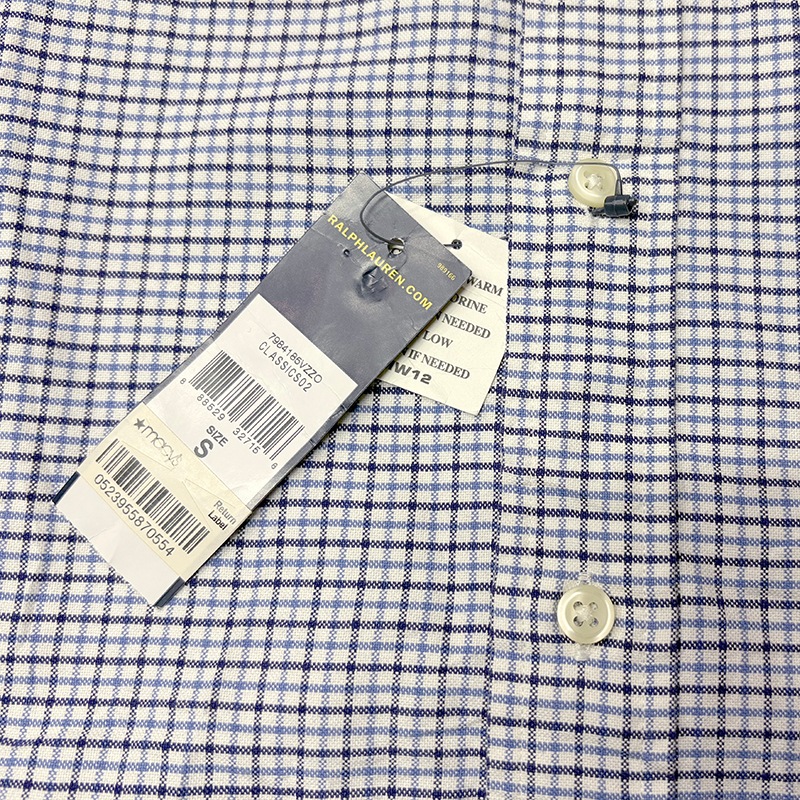 ��̤�����ʡ� Ralph Lauren ���ե������ L/S BD SHIRT ���󥰥��꡼�� �ܥ�������� ����ġ�CLASSIC FIT ���饷�å��ե��åȡ�col.BLUE CHECK��size:S ����šۡ�Ź�޻����Բġ�