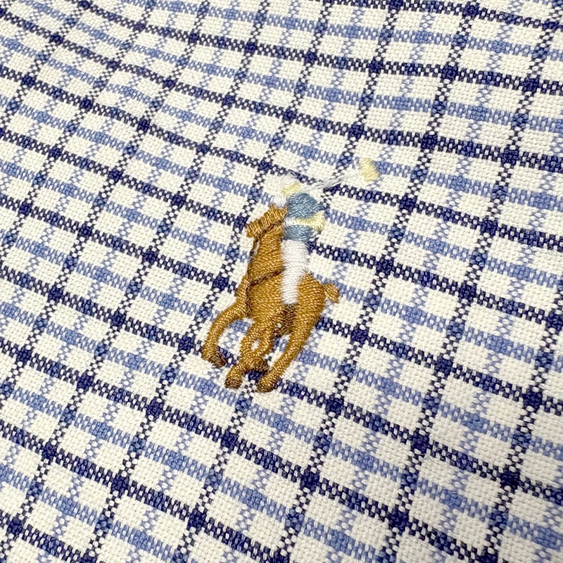 ��̤�����ʡ� Ralph Lauren ���ե������ L/S BD SHIRT ���󥰥��꡼�� �ܥ�������� ����ġ�CLASSIC FIT ���饷�å��ե��åȡ�col.BLUE CHECK��size:S ����šۡ�Ź�޻����Բġ�