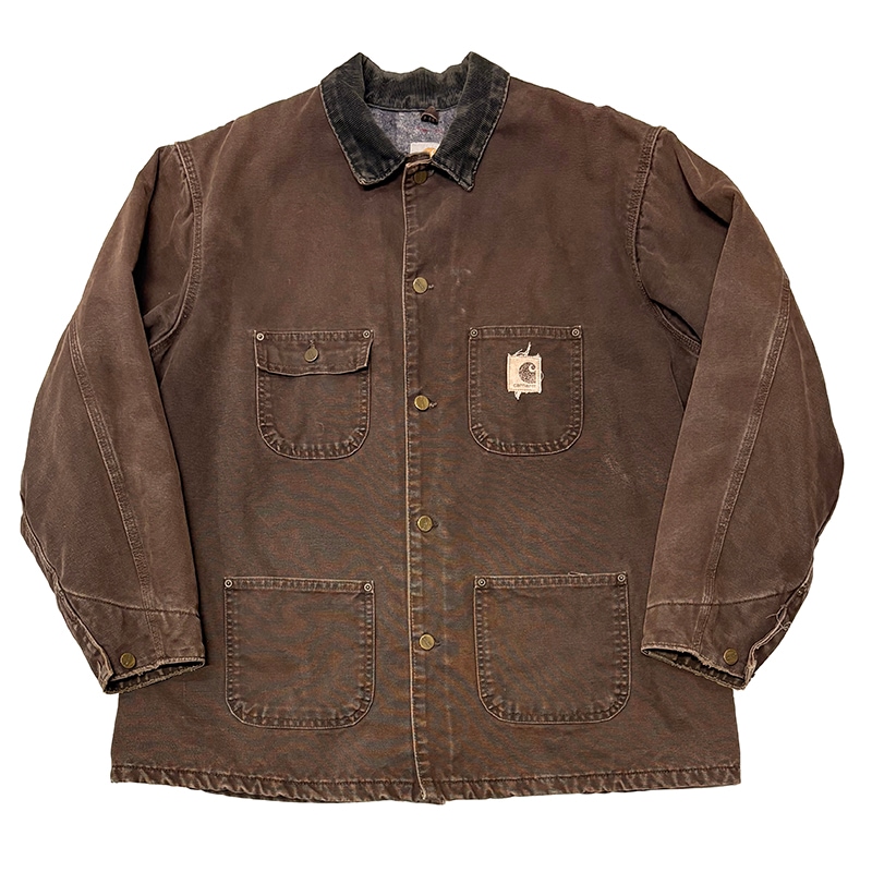Carhartt �����ϡ��ȡ�Michigan Chore Coat �ߥ�������祢�����ȡ�col:DARK BROWN��size:X-LARGE���֥�󥱥åȥ饤�ʡ���Made in U.S.A.����USED �桼���ɡۡ���š�