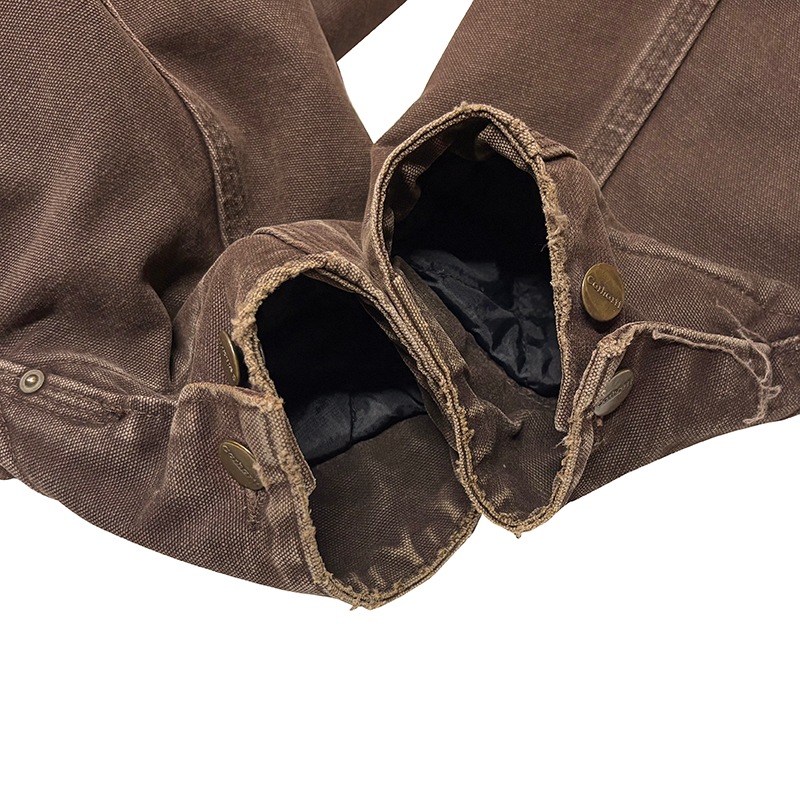 Carhartt �����ϡ��ȡ�Michigan Chore Coat �ߥ�������祢�����ȡ�col:DARK BROWN��size:X-LARGE���֥�󥱥åȥ饤�ʡ���Made in U.S.A.����USED �桼���ɡۡ���š�