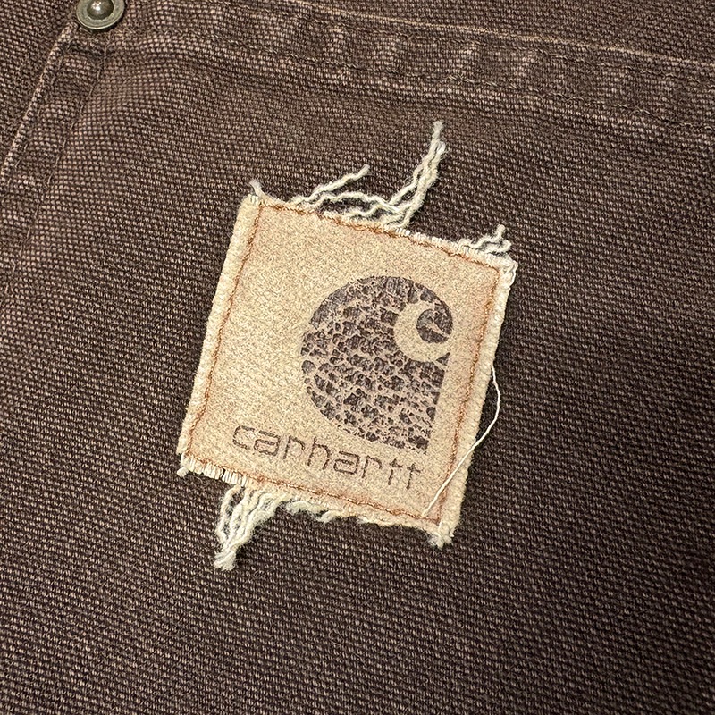 Carhartt �����ϡ��ȡ�Michigan Chore Coat �ߥ�������祢�����ȡ�col:DARK BROWN��size:X-LARGE���֥�󥱥åȥ饤�ʡ���Made in U.S.A.����USED �桼���ɡۡ���š�