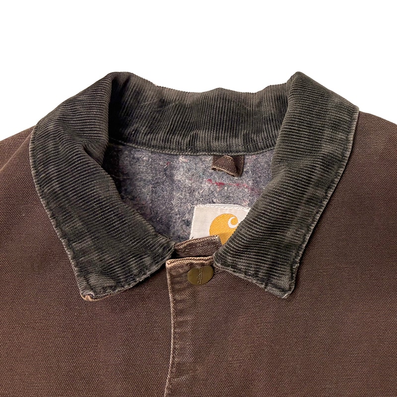 Carhartt �����ϡ��ȡ�Michigan Chore Coat �ߥ�������祢�����ȡ�col:DARK BROWN��size:X-LARGE���֥�󥱥åȥ饤�ʡ���Made in U.S.A.����USED �桼���ɡۡ���š�