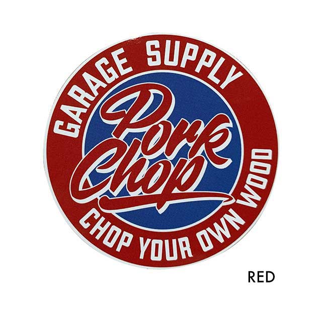 PORKCHOP GARAGE SUPPLY �ݡ�������å� ���졼�����ץ饤��CIRCLE SCRIPT STICKER �������� ������ץ� ���ƥå�����3����BLACK/RED/GREEN��