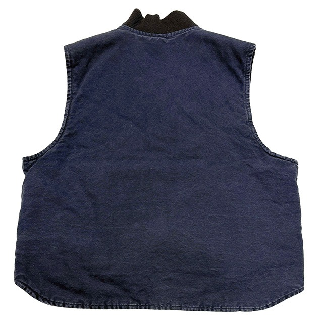 carhartt ϡȡDuck Vest å٥ȡNAVY ͥӡ΢ƥ󥰡size:2XLBIG SIZE ӥå Used 桼ɡۡš
