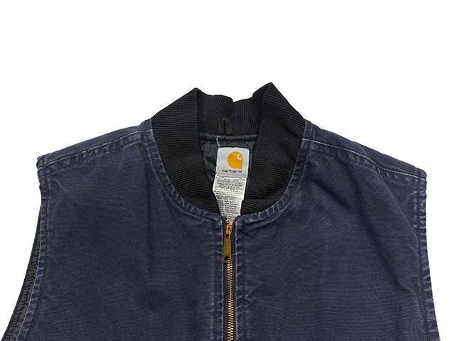 carhartt ϡȡDuck Vest å٥ȡNAVY ͥӡ΢ƥ󥰡size:2XLBIG SIZE ӥå Used 桼ɡۡš