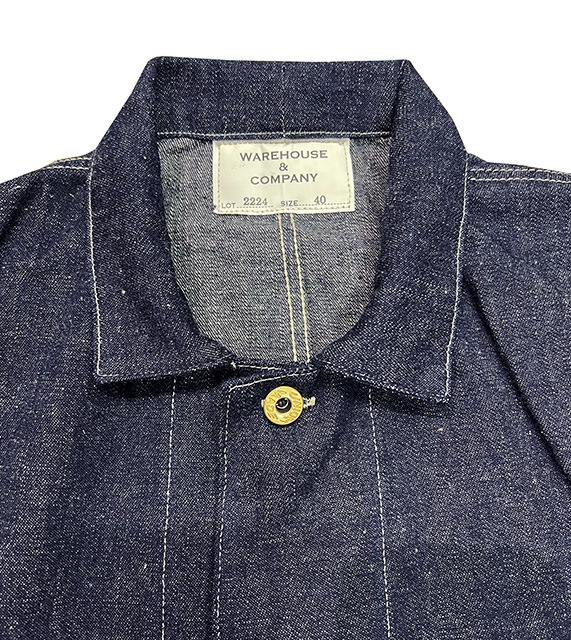 WAREHOUSE �������ϥ����� Lot 2224 1920's FREE LAND CHORE JACKET���ե꡼���� ���祢�����㥱�åȡ����С������롡�ǥ˥ࡡNON WASH �Υ󥦥��å��塡�ꥸ�åɡ�̤������������