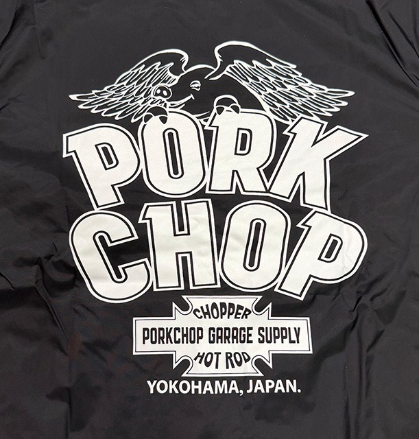 PORKCHOP GARAGE SUPPLY  �ݡ�������å� ���졼�� ���ץ饤��WP BIG LOGO COACH JKT���ӥå����� ������ ���㥱�åȡ�2����BLACK/BURGUNDY��