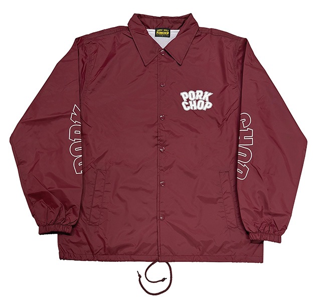 PORKCHOP GARAGE SUPPLY  �ݡ�������å� ���졼�� ���ץ饤��WP BIG LOGO COACH JKT���ӥå����� ������ ���㥱�åȡ�2����BLACK/BURGUNDY��