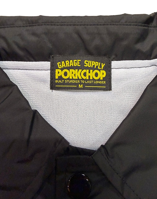 PORKCHOP GARAGE SUPPLY  �ݡ�������å� ���졼�� ���ץ饤��WP BIG LOGO COACH JKT���ӥå����� ������ ���㥱�åȡ�2����BLACK/BURGUNDY��