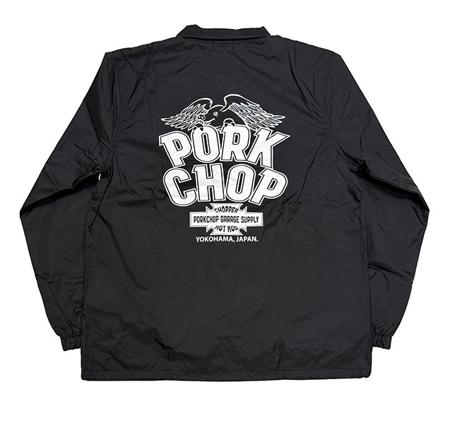 PORKCHOP GARAGE SUPPLY  �ݡ�������å� ���졼�� ���ץ饤��WP BIG LOGO COACH JKT���ӥå����� ������ ���㥱�åȡ�2����BLACK/BURGUNDY��