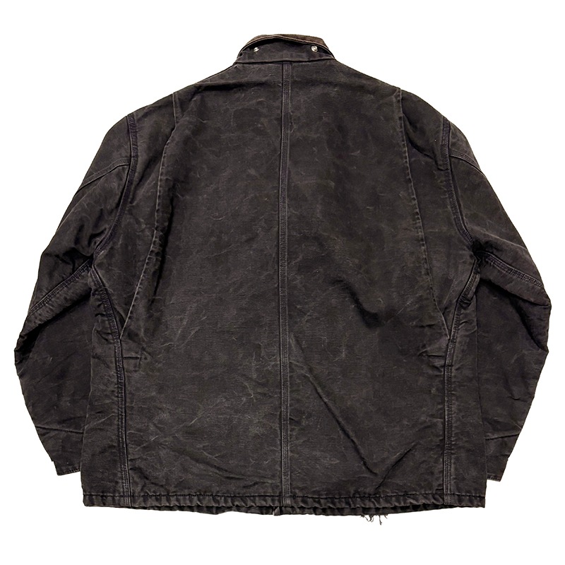 90s��Carhartt �����ϡ��ȡ�Michigan Chore Coat �ߥ�������祢�����ȡ�col:BLACK��size:48���֥�󥱥åȥ饤�ʡ���Made in U.S.A.����VINTAGE �ӥ�ơ����ۡ���š�