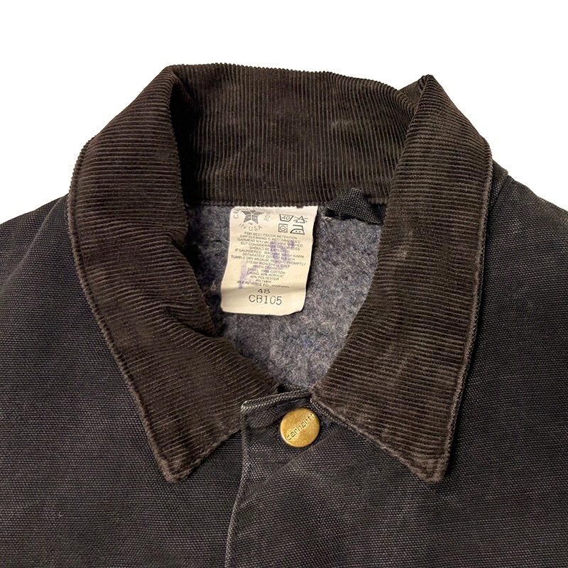 90s��Carhartt �����ϡ��ȡ�Michigan Chore Coat �ߥ�������祢�����ȡ�col:BLACK��size:48���֥�󥱥åȥ饤�ʡ���Made in U.S.A.����VINTAGE �ӥ�ơ����ۡ���š�