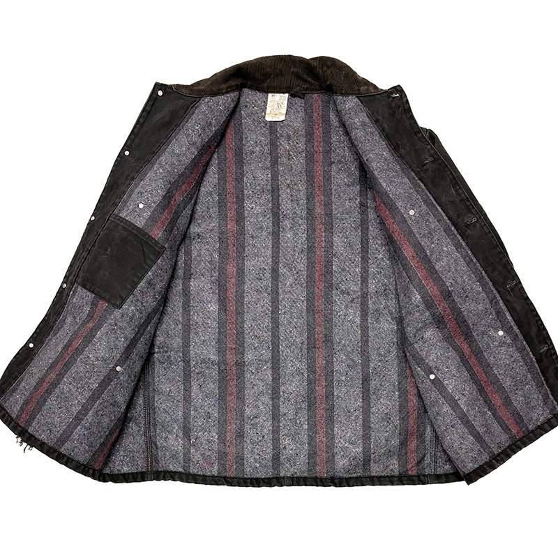 90s��Carhartt �����ϡ��ȡ�Michigan Chore Coat �ߥ�������祢�����ȡ�col:BLACK��size:48���֥�󥱥åȥ饤�ʡ���Made in U.S.A.����VINTAGE �ӥ�ơ����ۡ���š�