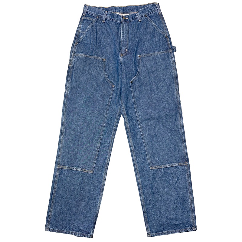 ��SALE 30%OFF��Carhartt �����ϡ��ȡ�Double Knee Denim Painter Pants ���֥�ˡ� �ڥ��󥿡��ѥ�ġ�col.INDIGO��size:W34��L34ɽ����COTTON100% ����USED �桼���ɡۡ���šۡ�Ź�޻����Բġ�