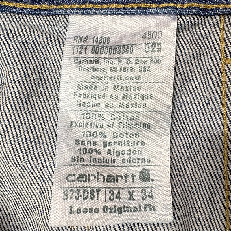 ��SALE 30%OFF��Carhartt �����ϡ��ȡ�Double Knee Denim Painter Pants ���֥�ˡ� �ڥ��󥿡��ѥ�ġ�col.INDIGO��size:W34��L34ɽ����COTTON100% ����USED �桼���ɡۡ���šۡ�Ź�޻����Բġ�