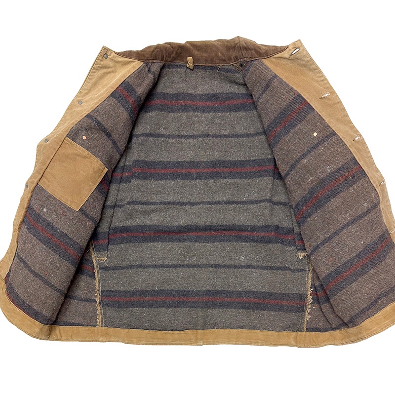 70s��Carhartt �����ϡ��ȡ�Michigan Chore Coat �ߥ�������祢�����ȡ�col:Duck Brown��size:50���֥�󥱥åȥ饤�ʡ���Made in U.S.A.����VINTAGE �ӥ�ơ����ۡ���š�