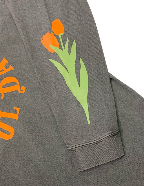 HAVE A GRATEFUL DAY �ϥ� �� ���쥤�ȥե� �ǥ���L/S T-SHIRTS TULIP ���󥰥��꡼�� T����� ���塼��åס�GOWEST��GOHEMP��Ĺµ������T��2��(BLACK/WHITE)��2023FW
